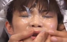 Asuka Ohzora got her face covered with sperm