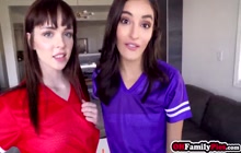 Stepbro score your dick in Emily Willis pussy but share it with Aliya Brynn